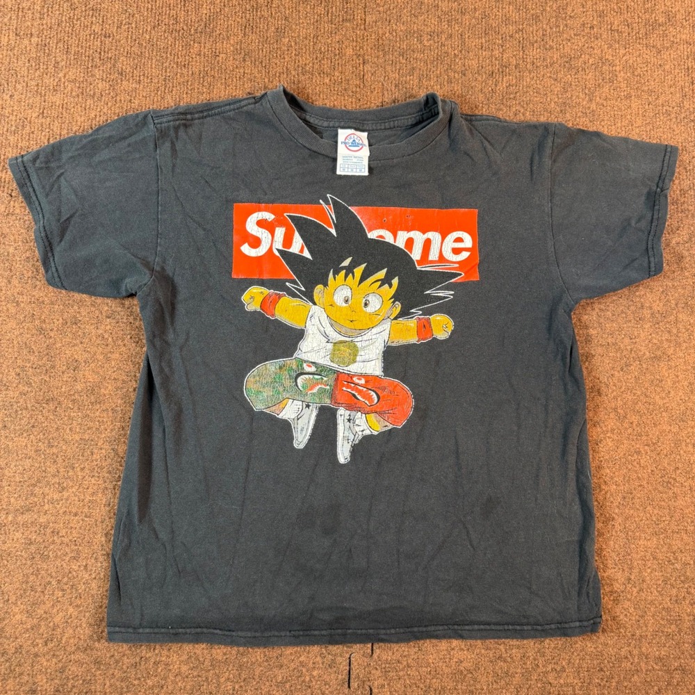 Kids Delta Pro Weight Goku Dragon Ball Z Supreme Bape Mashup Graphic Tee Black M